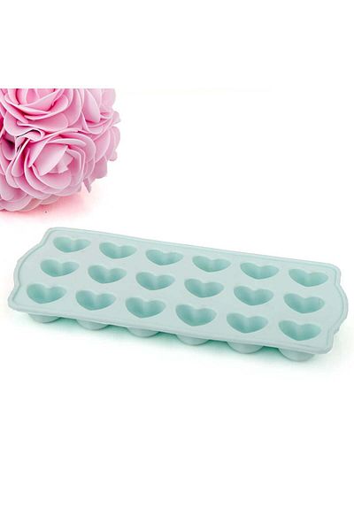 mys silicone Forma din silicon pentru cuburi de gheata sau ciocolata Inima, 21.5 x 10 x 2 cm