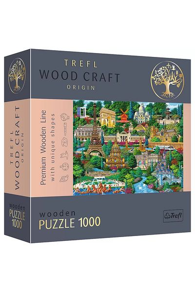 Trefl Puzzle Din Lemn 1000 Piese Obiective Turistice Faimoase Din Franta