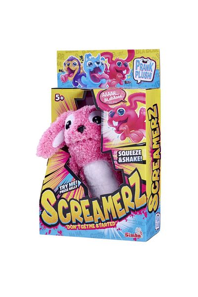 Simba Screamerz Pink Bunny Plush Toy