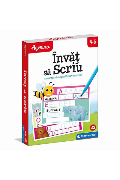 As Joc Educativ, Invat Sa Scriu, Agerino, 4 - 6 Ani, Clementoni