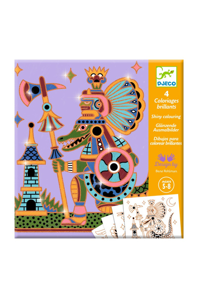 djeco Joc Creativ De Colorat Animale Razboinice,