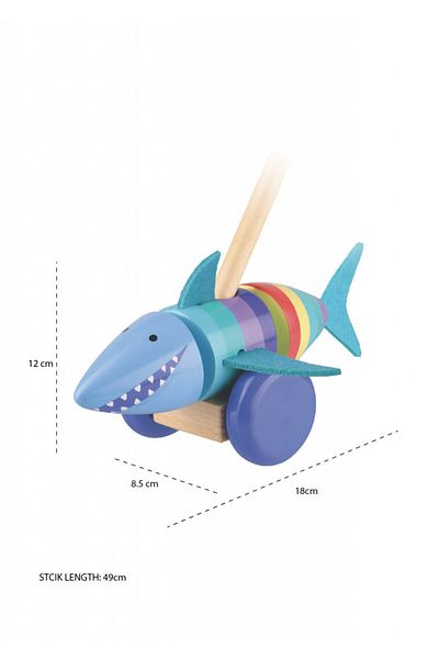 Orange Tree Toys Παιχνίδι Happy Shark Push,