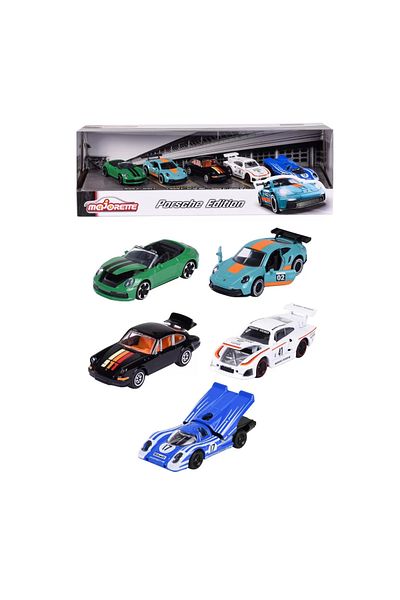 Simba Majorette Set 5 Masinute Metalice Porsche 7.5cm