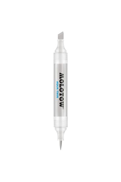 Molotow Aqua Twin 1mm/2-6mm Double-tipped Marker Neutral Grey 04