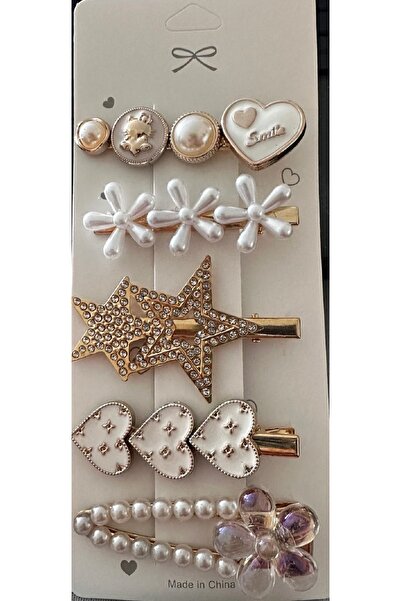 TChic Set of 5 Pearl and Star Buckles
