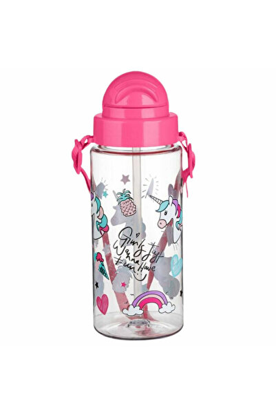 Micostore Παιδικό Μπουκάλι Νερού, Μπουκάλι από Καλαμάκι, Επαναχρησιμοποιούμενο, Μονόκερος, Χωρίς BPA, 500 ml