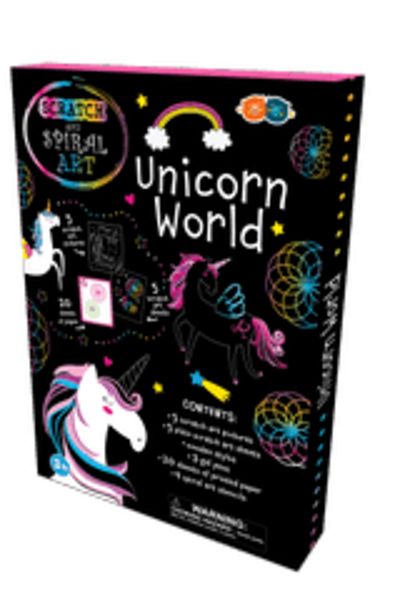 Buddy&Barney Set Creatie Scratch & Spiral - Lumea Unicornilor