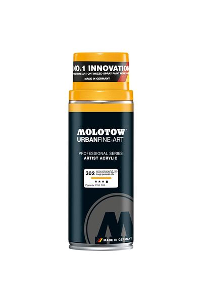 Molotow Ufa Artist Acrylic Spray 400ml Permanent Orange Light