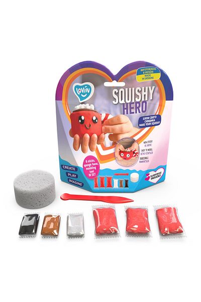 OKTO Set de pastă de modelat Air Clay cu pastă de modelat ușoară Lovin - 6 culori - Squishy Hero - Cupcao