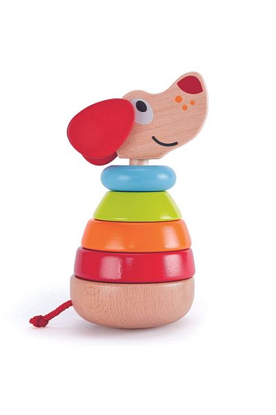 Hape Wooden Stacking Toy With Sound - Pepe The Dog