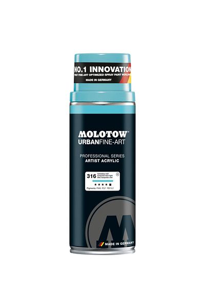Molotow Spray Acrilic Ufa Artist 400ml Turquoise Blue Light