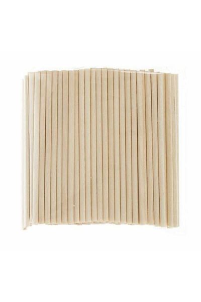 Micostore Set of 120 Round Chopsticks, Made of Wood, Natural, for Creations and Craft Activities, 0.4 X 10 Cm