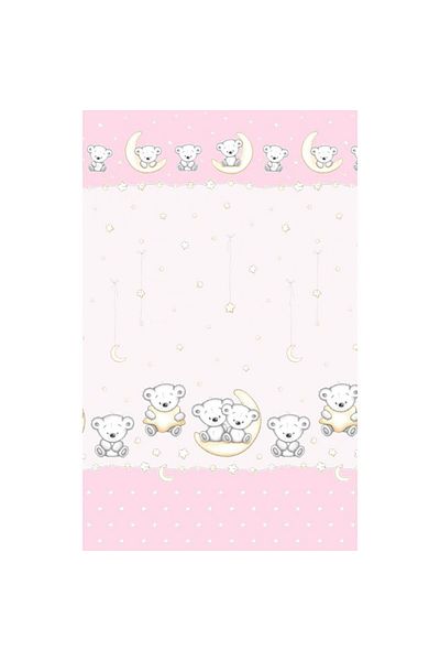 Hubners Crib Bedding Bear On The Crescent Moon 4 Pieces Pink