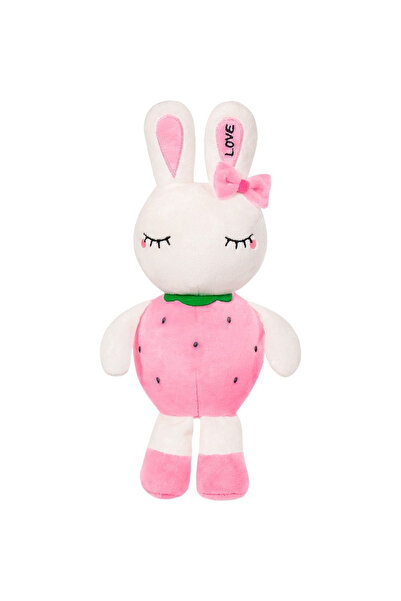 PLUSURI STIP Iepuraș de pluș roz cu căpșuni 30 cm