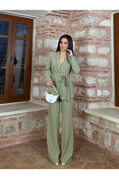 ZF BUTİK Set aus Jacke und Hose mit Gürtel