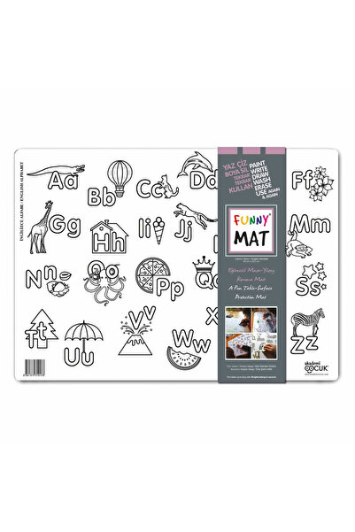 Funny Mat Φύλλο Χρωματισμού, Μοτίβο Γράμματος, Αλφάβητο, Επαναχρησιμοποιήσιμο...