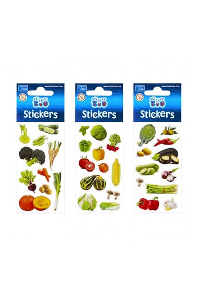 Micostore Stickere Cu Legume, 3 Folii