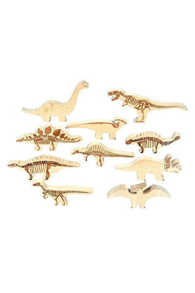 TickiT Dinozauri Din Lemn, 10 Piese,