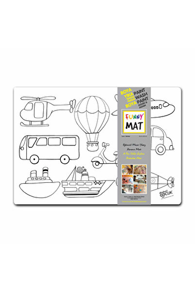 Funny Mat Coloring Sheet, Model Cars, Vehicles, Reusable, 48 X 33.5 Cm
