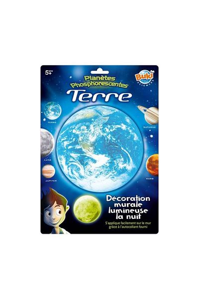 Buki France Glow-in-the-dark Wall Decorations - Planet Earth