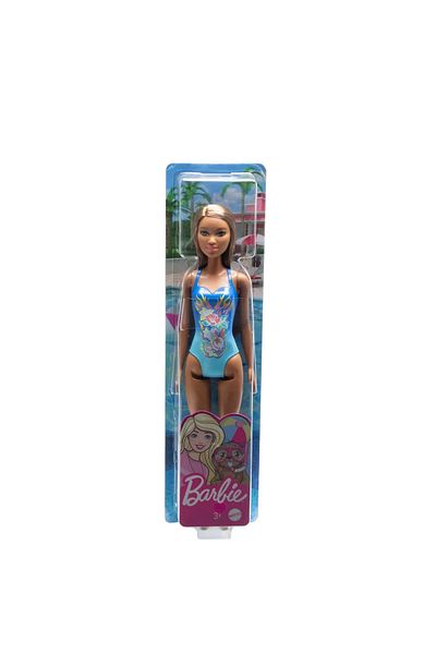 mattel Papusa Barbie Satena Cu Costum De Baie Albastru