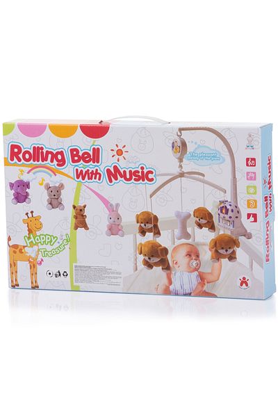 Chipolino Musical Carousel For Crib Blue Rabbits