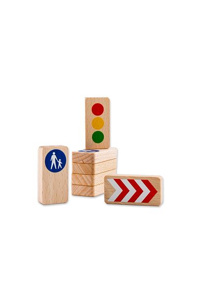 waytoplay Semne De Circulatie Din Lemn, 8 Piese,