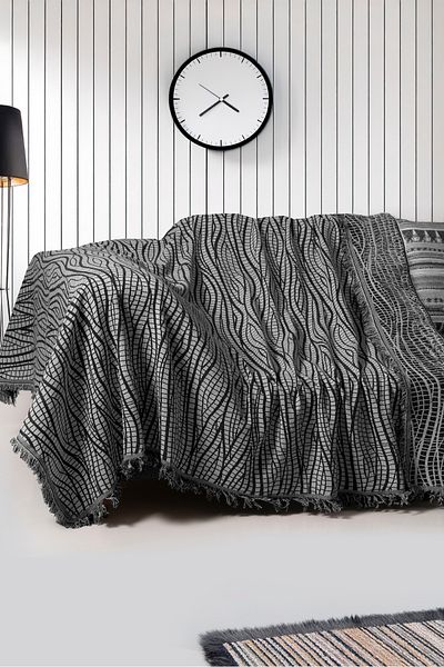 Rell Home طقم غطاء أريكة منسوج مقاس 170 × 220 سم - مزدوج