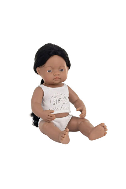 Miniland Păpușă 38 cm, băiat nativ american, cu corp parfumat