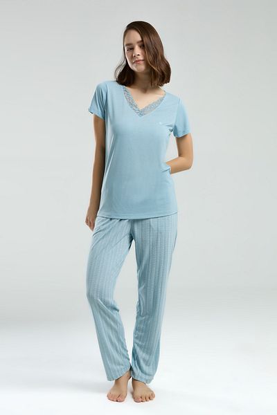 Pierre Cardin Set pijamale pentru femei cu mâneci scurte Opțiune de mărime largă