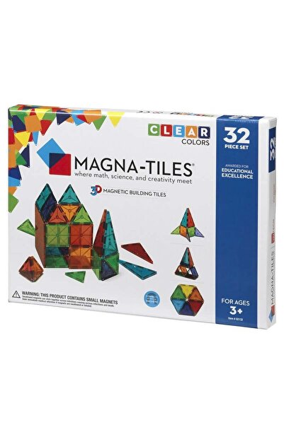 Magna Tiles Magna-tiles Clear Colors 32 Piese Magnetic Lego