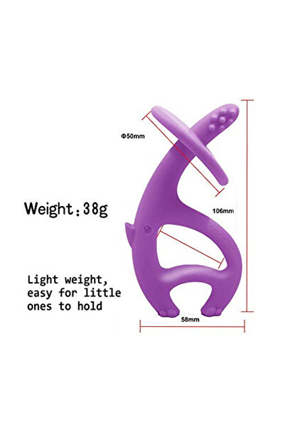 Mombella Silicone Gingival Ring - Purple Elephant