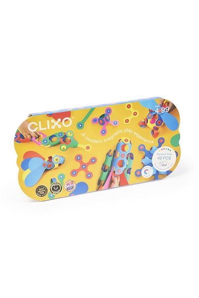 Bebeluc Magnetická stavebnice Clixo - Duha (42 dílků)