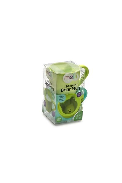 Melii Set 2 cani copii, silicon, design interior urs, albastru & verde