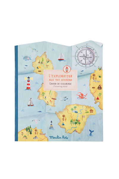 Moulin Roty Carte De Colorat Cu Abtibilduri Exploratori,