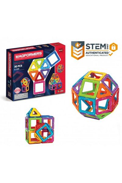 Clicstoys Set Magnetic De Construit- Magformers 30 Piese