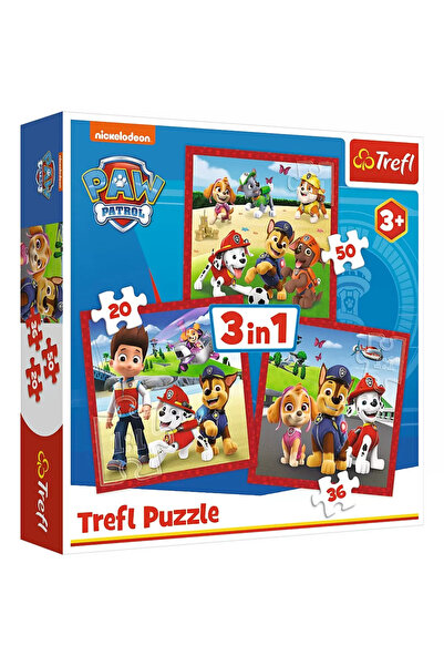 Trefl Puzzle 3in1 Patrula Catelusilor Catelusii Fericiti