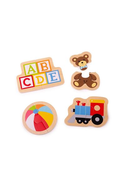 BigJigs Puzzle din lemn - Jucarii - 8 piese