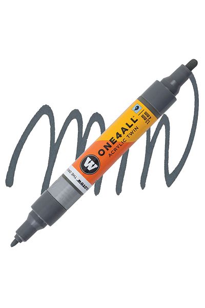 Molotow Acrylic Paint Marker, Dual Tip 1.5 And 4 Mm, One4all, Twin Pumpmarkers, 48 ​​Colors