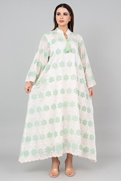 IKKXA جلابية مطرزة بالزهور