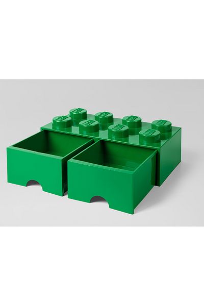 LEGO Storage Boxes 2x4 Storage Box With Drawers, Green