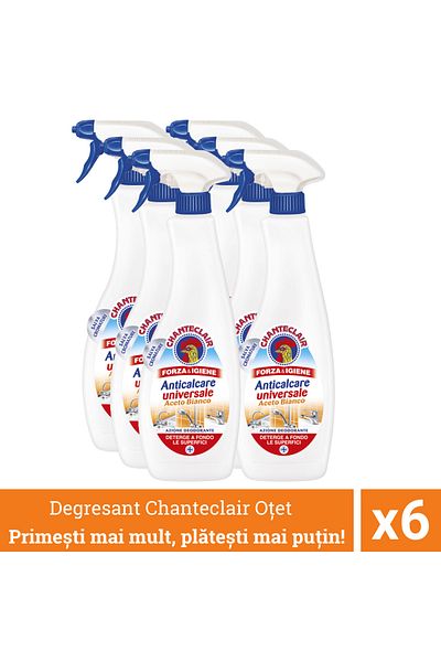 chante clair Promo Pack 6 X Chanteclair Universal Degreaser With Vinegar, Spray, 600 ml