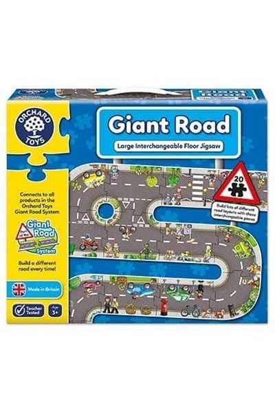 Orchard Toys Puzzle gigant de podea traseu masini (20 piese) GIANT ROAD JIGSAW