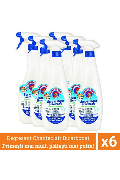 chante clair Promo Pack 6 X Chanteclair Universal Degreaser Bicarbonate, Spray, 600 ml