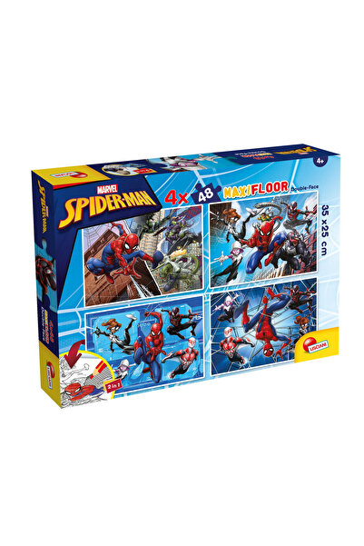 Lisciani Puzzle De Colorat Maxi - Spiderman (4 X 48 DE PIESE)