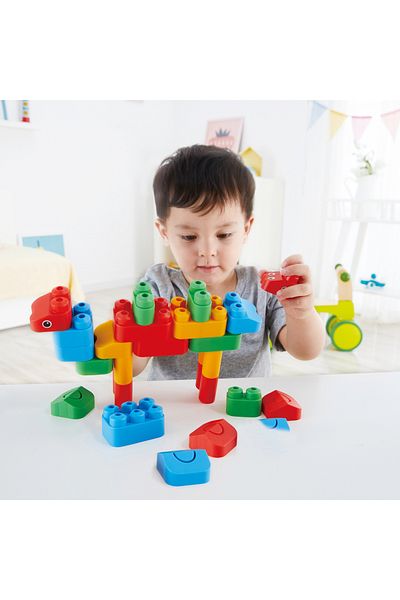 Hape Polym - Zoo Construction Set For Children (31 PIECES)