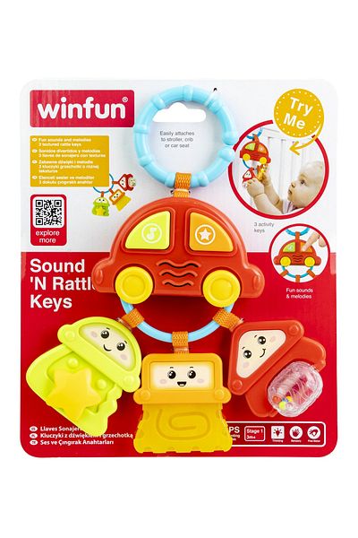WINFUN Rattle Car With 3 Keys For Babies,