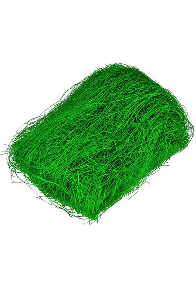 Micostore Iarba Decorativa, Sisal, 100g, Sintetica, Fire Lungi, Pt Cosulete, Aranjamente, Cutii Cadou, Verde