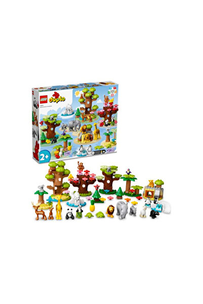 LEGO Duplo Wild World Animals Construction Set for Kids Ages 10975 to 2 Years Old and up (142 Pieces)