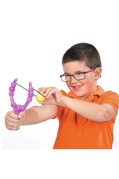 Micostore Plastic Slingshot With 4 Colored Balls For Children, Pink